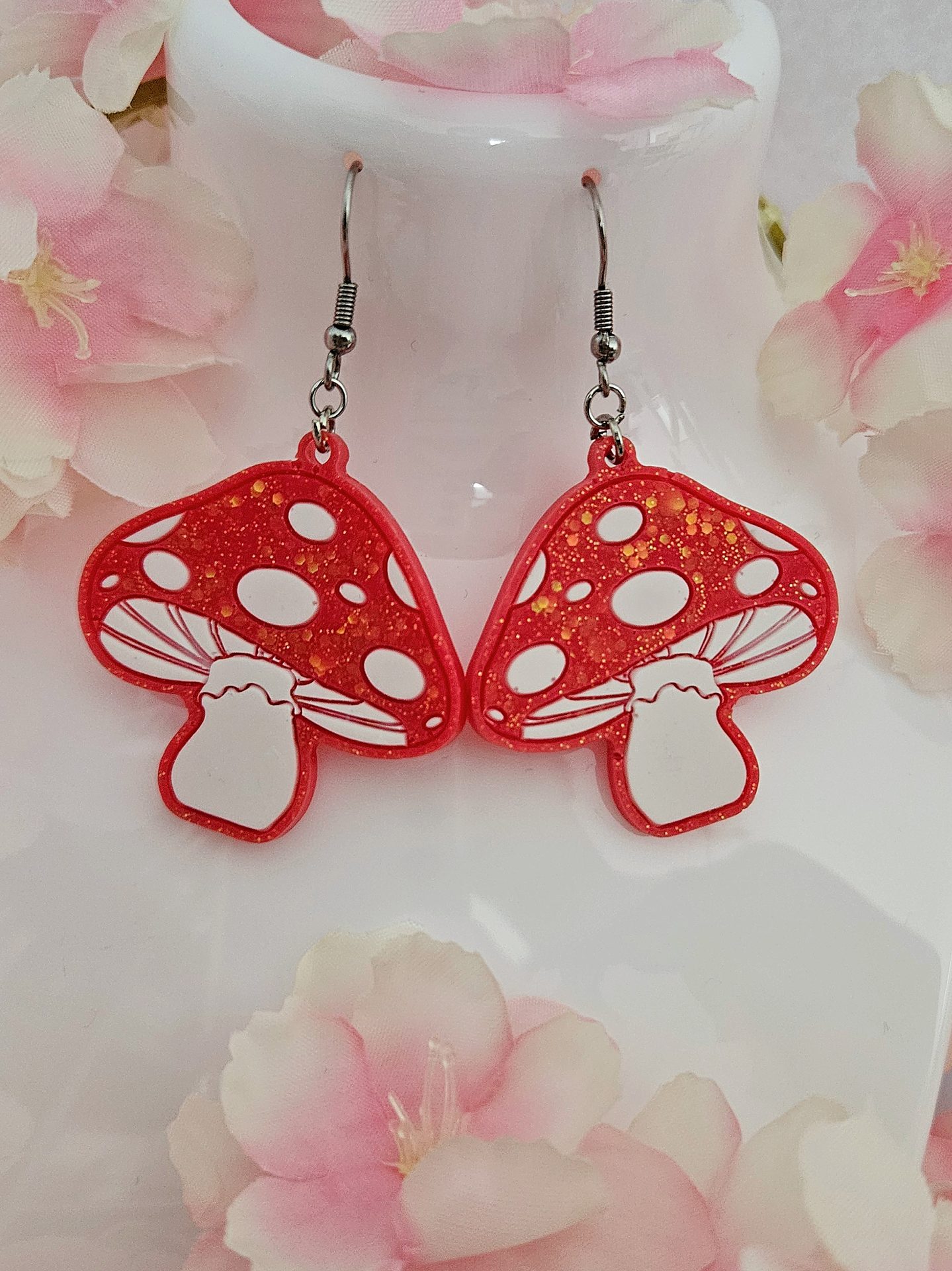 Red Rose earrings