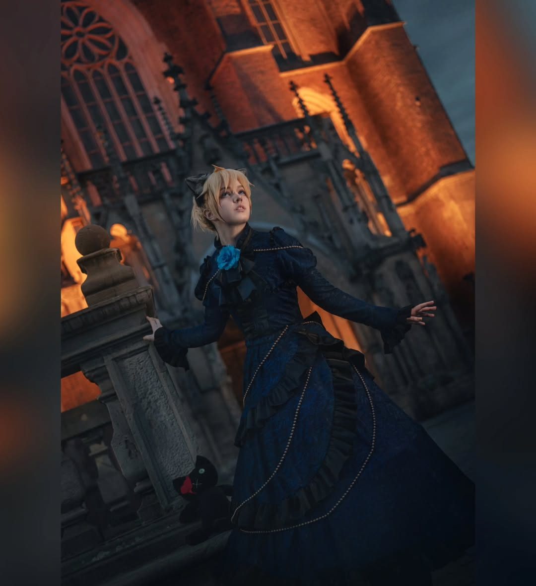 Miko in a gothic gown