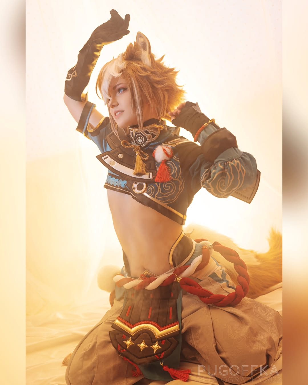 Miko cosplay from Genshin Impact