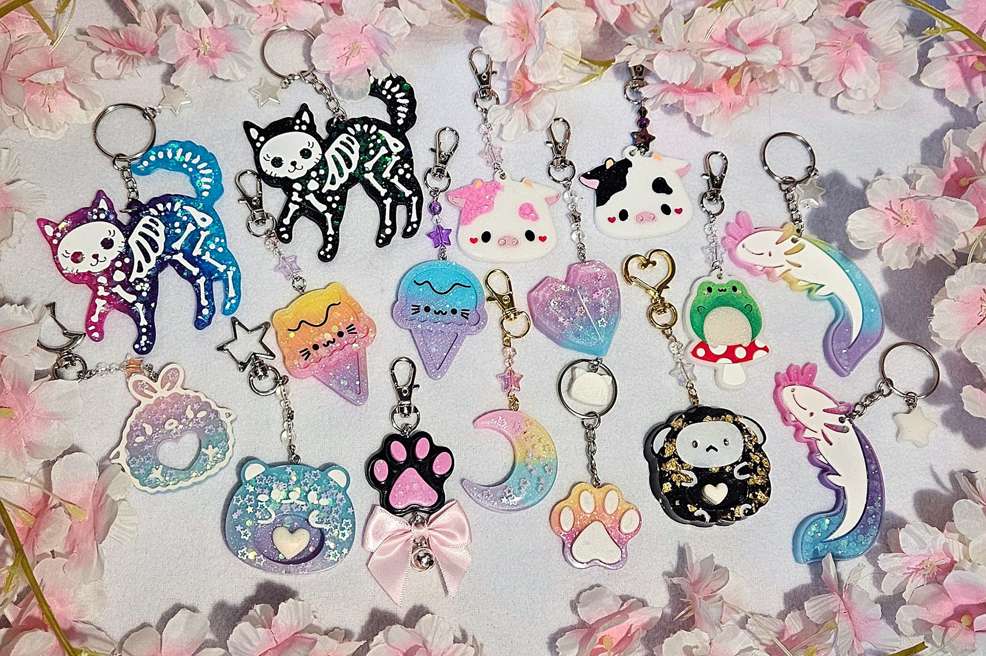 Kawaii resin keychains
